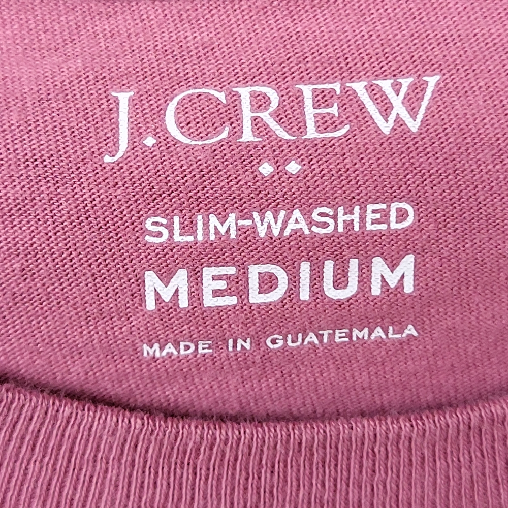 J. Crew Men's Pink 'Slim-Washed' Jersey Pocket Tee - Size M - Picture 4 of 6